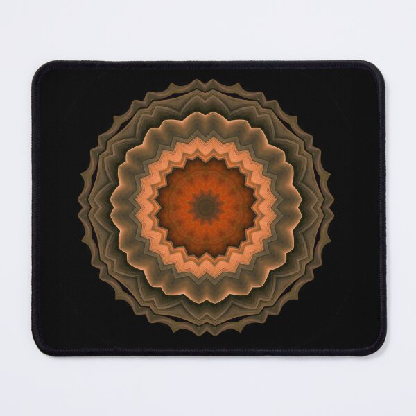 Item preview, Amber and bronze mandala with glowing radial symmetry designed and sold by ScreenPin.