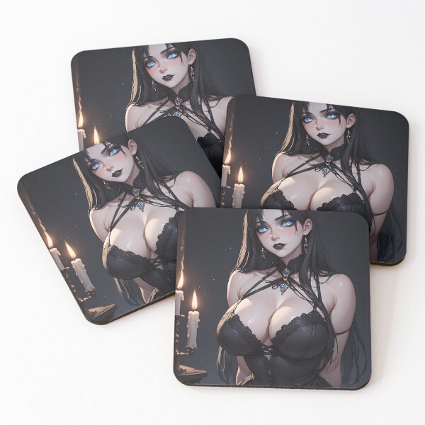 Item preview, Hot Halloween Anime Goth Girl Waifu 101 designed and sold by Your New Fixation.