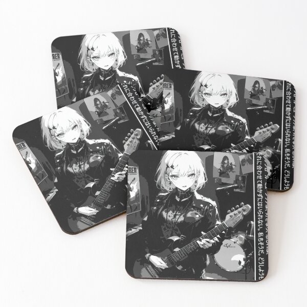 Item preview, Rock and Roll - Anime Manga Aesthetic Black and White Streetwear #575 designed and sold by mika-gallery.
