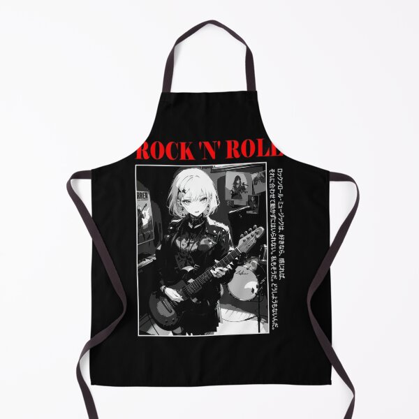 Item preview, Rock and Roll - Anime Manga Aesthetic Black and White Streetwear #575 designed and sold by mika-gallery.