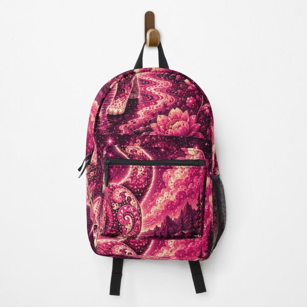 Item preview, Fuchsia Moon Paisley Cat Dreamscape Fantasy designed and sold by Mindworx21.