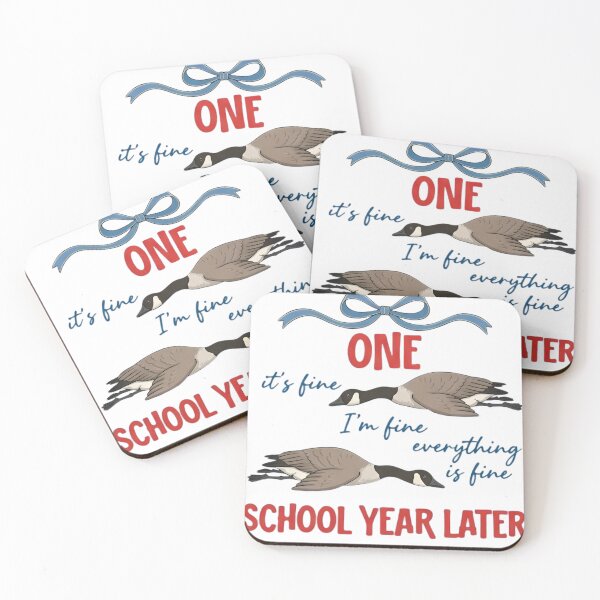 Item preview, Funny Goose Teacher Design – One School Year Later It’s Fine Everything Is Fine designed and sold by Majnon8bp.