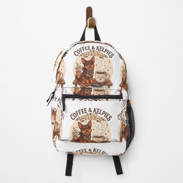 Item preview, Coffee & Kelpies Club Cute Australian Kelpie Coffee Lover Retro Cozy Design designed and sold by Globalcitytees.