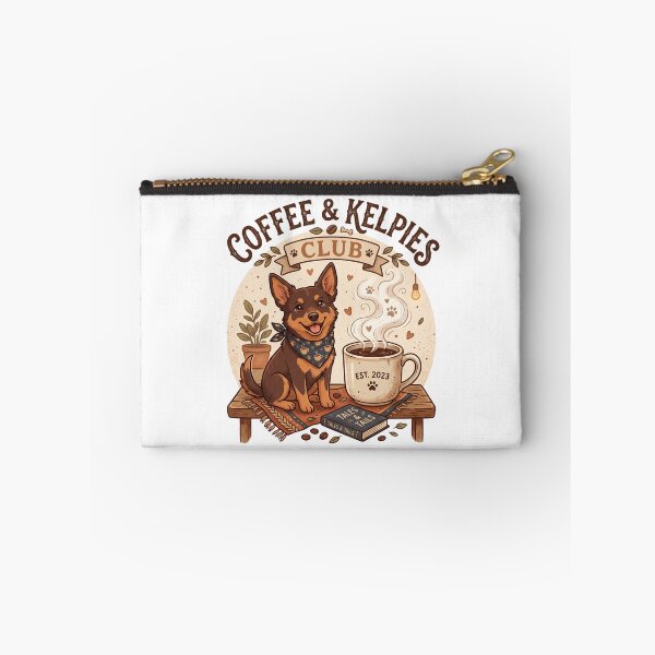 Item preview, Coffee & Kelpies Club Cute Australian Kelpie Coffee Lover Retro Cozy Design designed and sold by Globalcitytees.