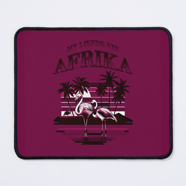 Item preview, My love for Africa: Flamingos under palm trees in violet designed and sold by Kimenta.