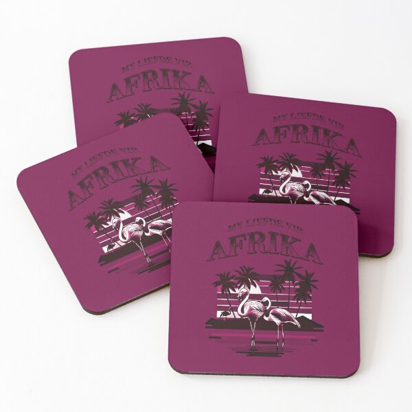 Item preview, My love for Africa: Flamingos under palm trees in violet designed and sold by Kimenta Fashion.