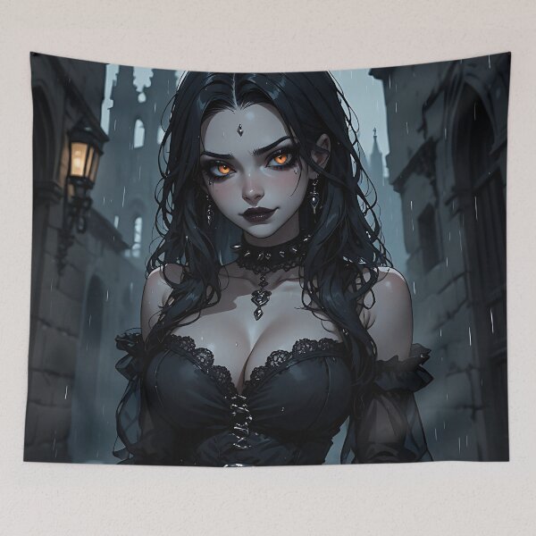 Item preview, Hot Halloween Anime Goth Girl Waifu 112 designed and sold by Your New Fixation.