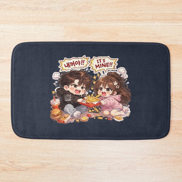 Item preview, Funny Chibi Couple Fighting Over the Last French Fry | Cute Kawaii Food Lover Sticker designed and sold by J&J's Creation.