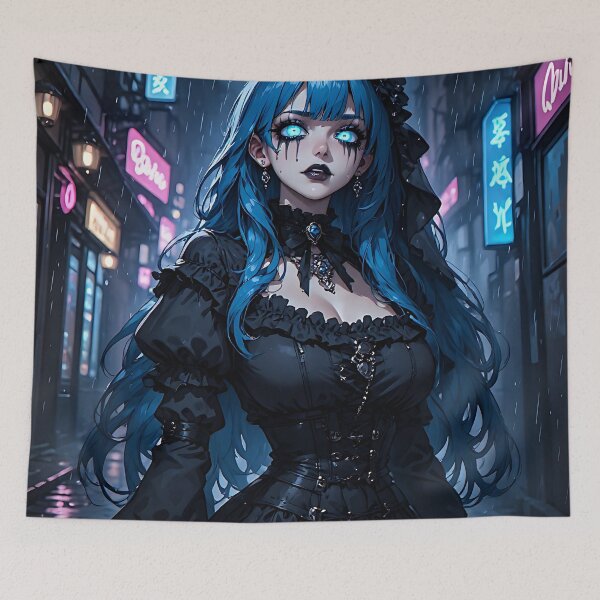 Item preview, Hot Halloween Anime Goth Girl Waifu 117 designed and sold by Your New Fixation.