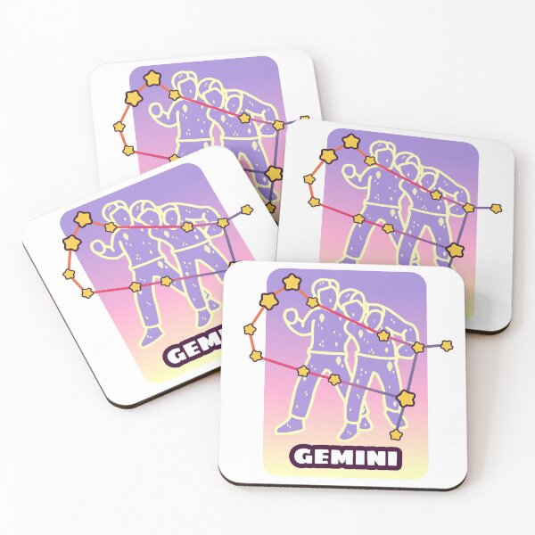 Item preview, Whimsical Gemini Zodiac Constellation – Colorful Celestial Star Art Illustration designed and sold by dittoon.