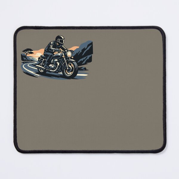 Item preview, Winding Mountain Road Rider - Scenic Retro Motorcycle Emblem designed and sold by SilentPowerArt.
