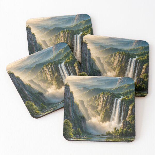 Item preview, Misty Canyon Waterfall Protect Earth Fresh Water designed and sold by Nuvoro Eco Awareness.