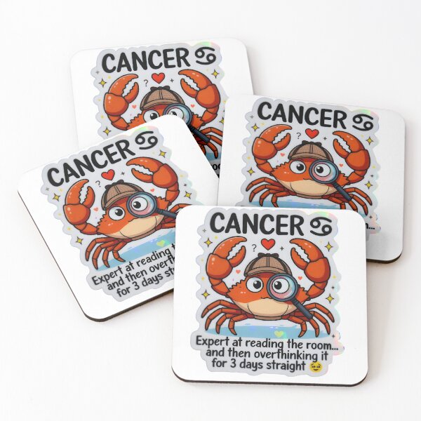 Item preview, Cancer Expert Reading The Room Overthinking Funny Sticker designed and sold by Zodiac Celestial Art.