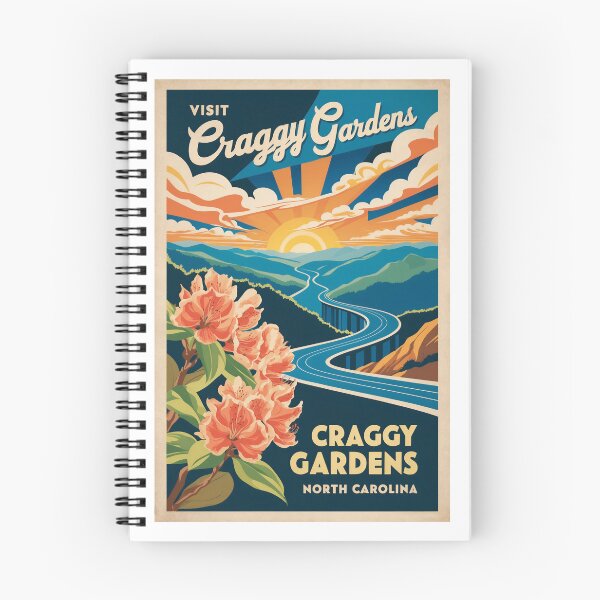 Item preview, Craggy Gardens North Carolina Retro Travel Sticker designed and sold by bobparduephoto.