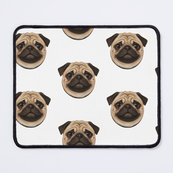 Item preview, Cute Pug Face Illustration designed and sold by Inka Moon Design.