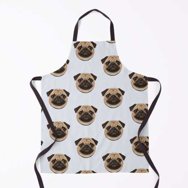 Item preview, Cute Pug Face Illustration designed and sold by Inka Moon Design.