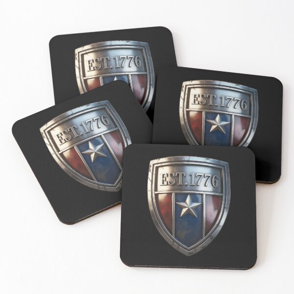 Item preview, EST. 1776 Vintage Steel Shield Patriotic designed and sold by OldGloryForge.