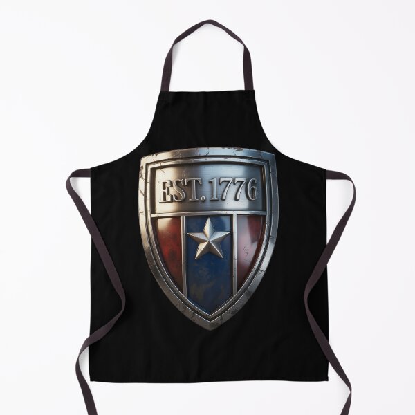 Item preview, EST. 1776 Vintage Steel Shield Patriotic designed and sold by OldGloryForge.