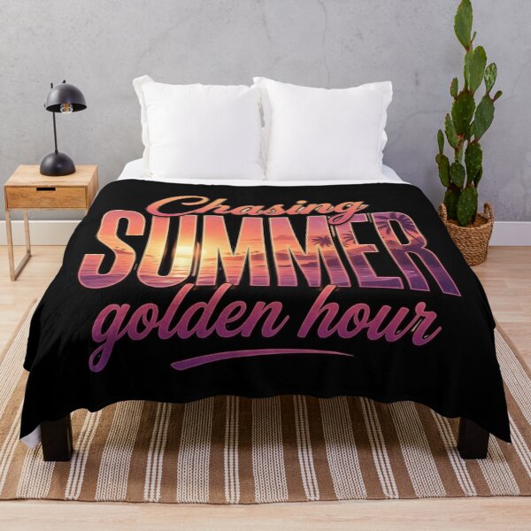 Item preview, Chasing Summer’s Golden Hour – Retro Tropical Sunset T-Shirt designed and sold by bazstees54.