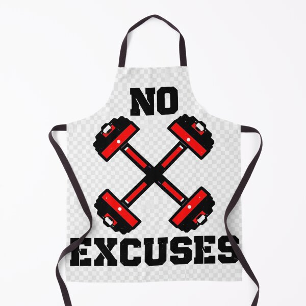 Item preview, No Excuses | Cross Dumbbells Gym Motivation | Red Black Workout Art designed and sold by RAMHEARTS.