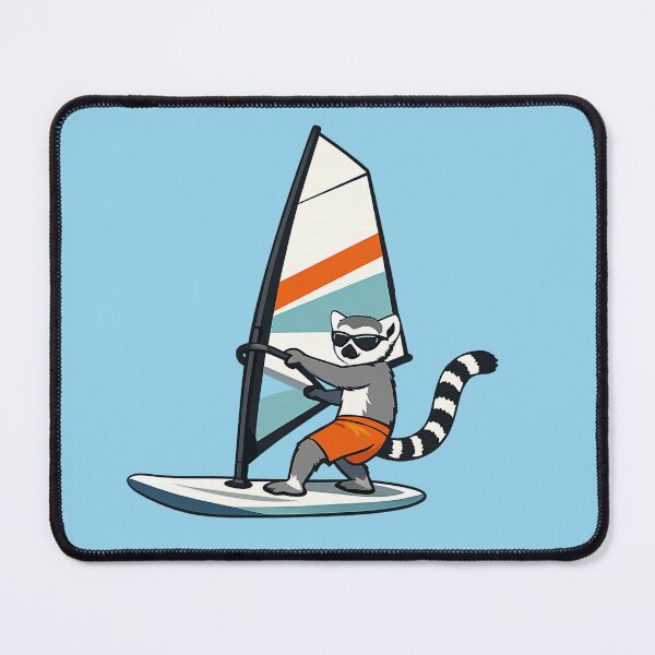 Item preview, Windsurfing Lemur – Funny Animal Adventure Design designed and sold by Dogandesighn.