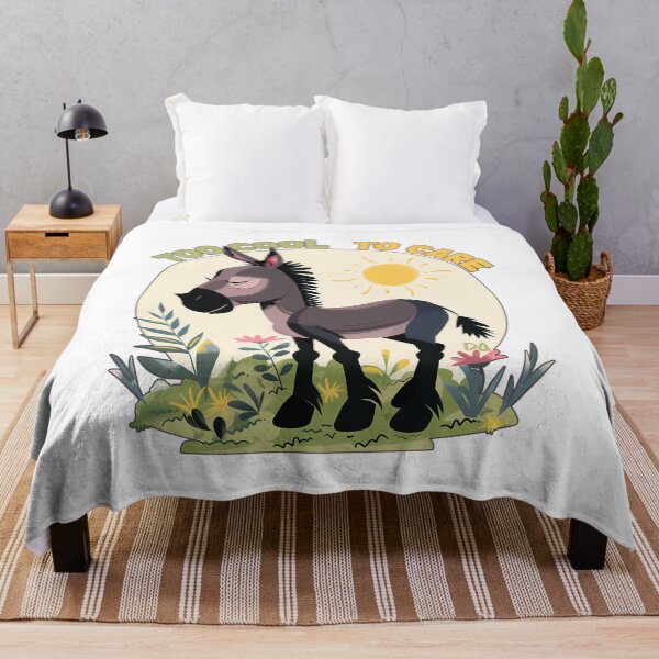 Item preview, Too Cool to Care Cute Nonchalant Donkey Retro Cartoon Graphic designed and sold by DesignArtist.ia.