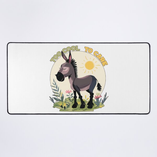 Item preview, Too Cool to Care Cute Nonchalant Donkey Retro Cartoon Graphic designed and sold by DesignArtist.ia.