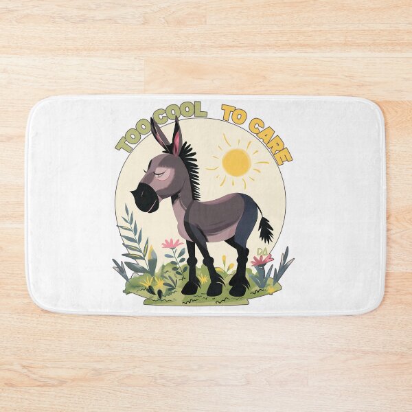 Item preview, Too Cool to Care Cute Nonchalant Donkey Retro Cartoon Graphic designed and sold by DesignArtist.ia.