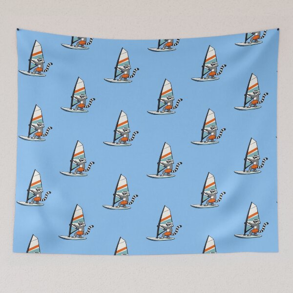 Item preview, Windsurfing Lemur – Funny Animal Adventure Design designed and sold by Dogandesighn.