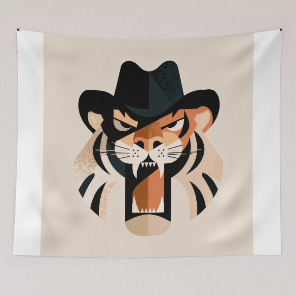 Item preview, Wall Art - Postcard - Fierce Geometry: Tiger in Style designed and sold by ForeverPrintsOK.