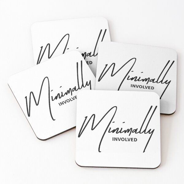 Item preview, Minimally Involved - Sarcastic Low-Effort Typography designed and sold by ReggieDior.