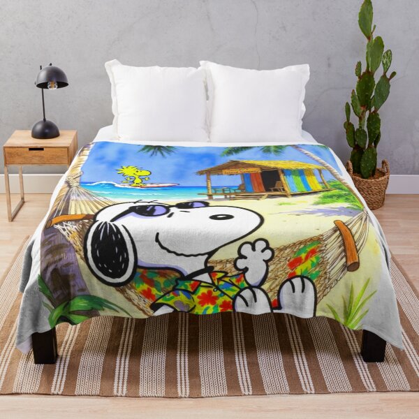 Item preview, Snoopy Hawaiian Beach Hammock Summer Vacation Art designed and sold by ExploreAura Studio.