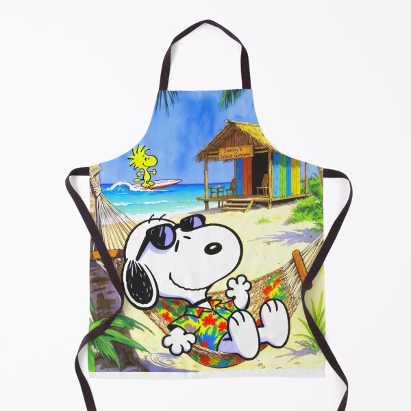 Item preview, Snoopy Hawaiian Beach Hammock Summer Vacation Art designed and sold by ExploreAura Studio.