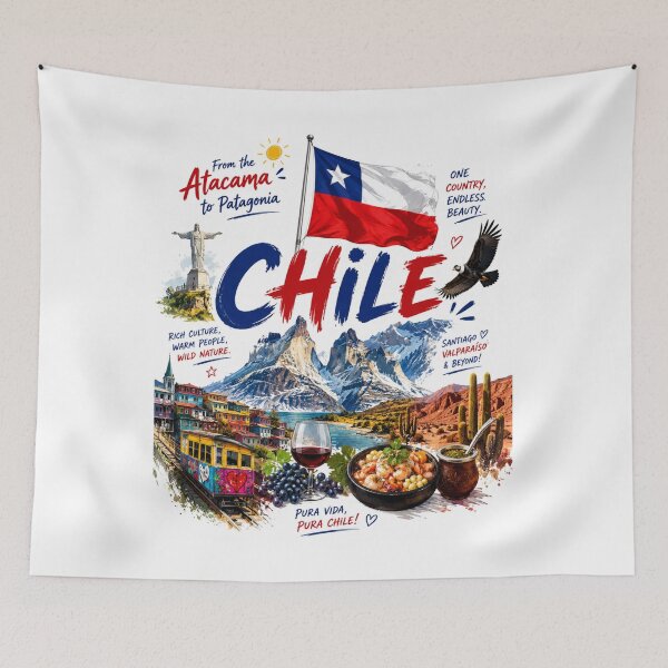 Item preview, Chile – Land of Endless Beauty designed and sold by Countries&Cities Shop.