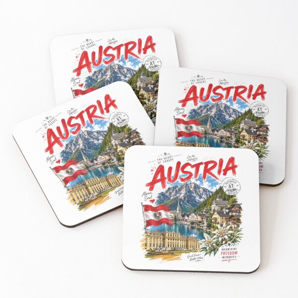 Item preview, Austria Alpine Adventure Vintage Travel designed and sold by Countries&Cities Shop.