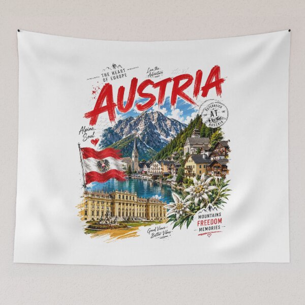 Item preview, Austria Alpine Adventure Vintage Travel designed and sold by Countries&Cities Shop.