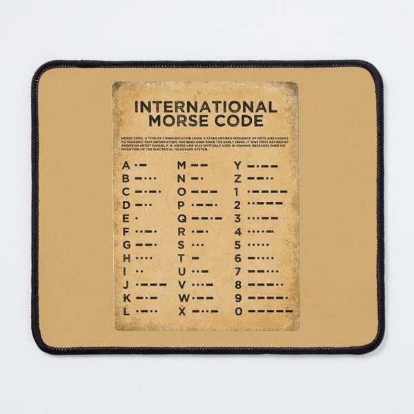 Item preview, International Morse Code Chart Vintage Retro Print  designed and sold by Scorpion Creative.