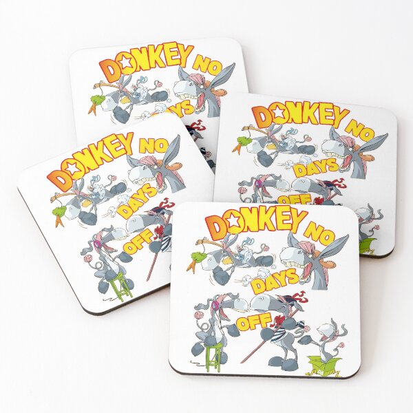 Item preview, Donkey No Days Off Retro Comic Character Sticker Sheet Graphic designed and sold by DesignArtist.ia.