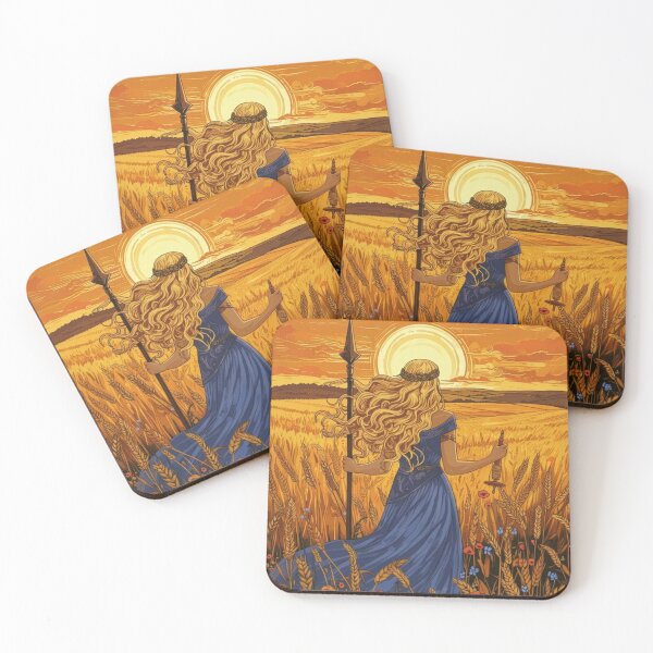 Item preview, Sunlit Norse Volva Golden Harvest Illustration designed and sold by chihuahuashower.