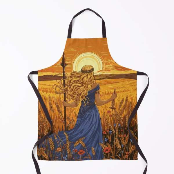 Item preview, Sunlit Norse Volva Golden Harvest Illustration designed and sold by chihuahuashower.