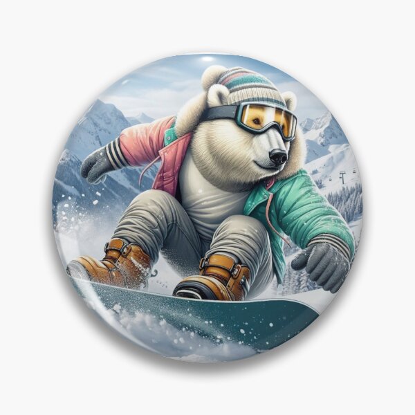 Item preview, Snowboarding Polar Bear – Funny Winter Sports Design designed and sold by Dogandesighn.
