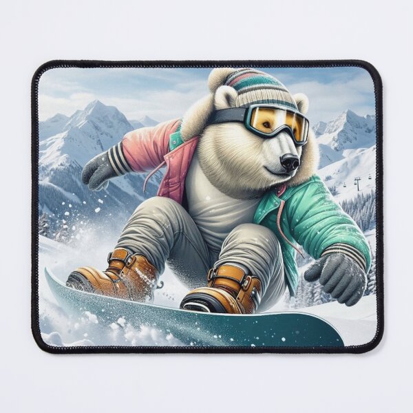 Item preview, Snowboarding Polar Bear – Funny Winter Sports Design designed and sold by Dogandesighn.