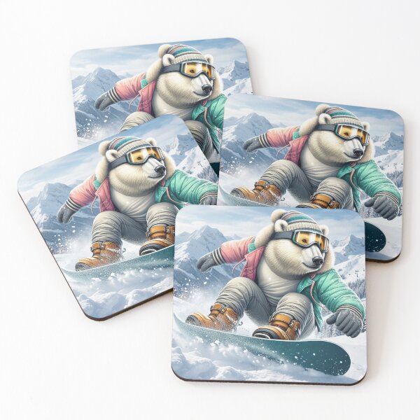 Item preview, Snowboarding Polar Bear – Funny Winter Sports Design designed and sold by Dogandesighn.
