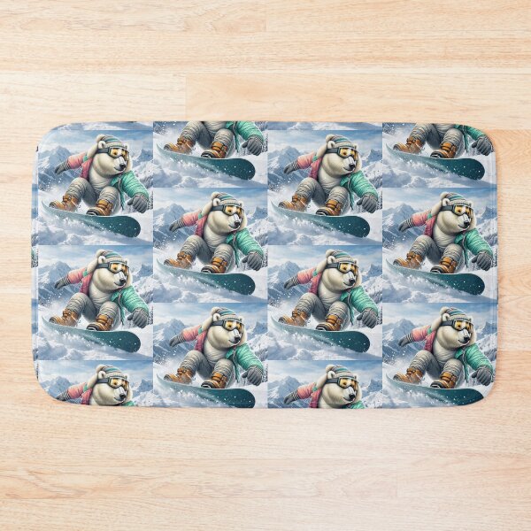 Item preview, Snowboarding Polar Bear – Funny Winter Sports Design designed and sold by Dogandesighn.
