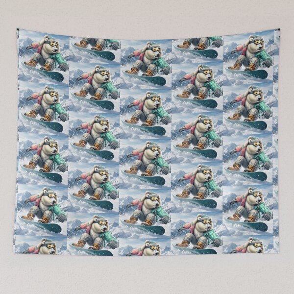 Item preview, Snowboarding Polar Bear – Funny Winter Sports Design designed and sold by Dogandesighn.