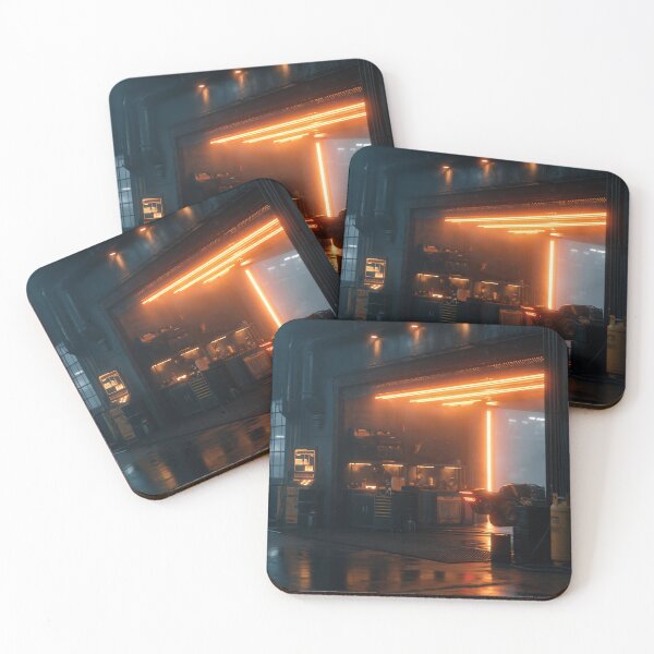Item preview, Neon Garage Workshop at Night designed and sold by Visual Foundry.