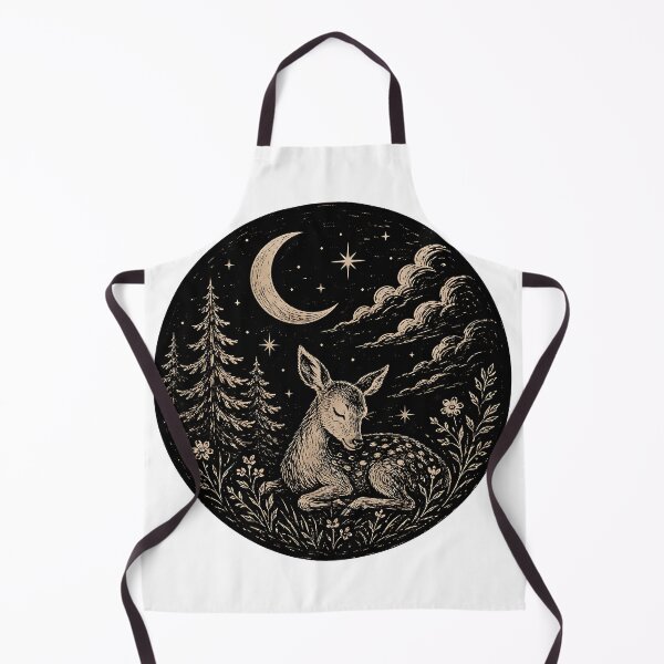Item preview, Vintage Celestial Sleeping Deer & Crescent Moon  designed and sold by Jaideep Walia.