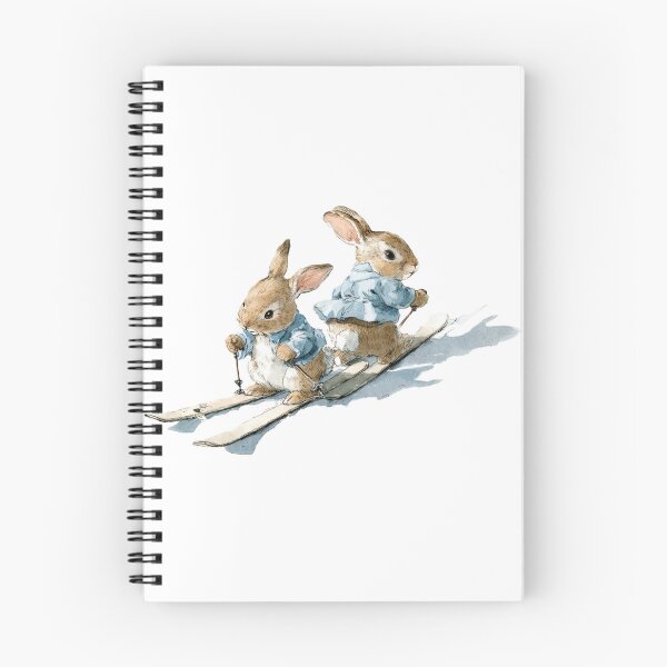 Item preview, Bunny Ski Adventure Watercolor Art designed and sold by AtlantiqArt.