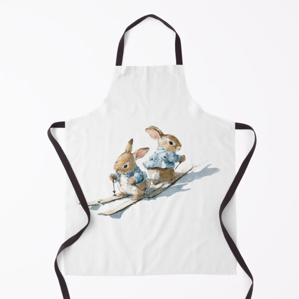 Item preview, Bunny Ski Adventure Watercolor Art designed and sold by AtlantiqArt.