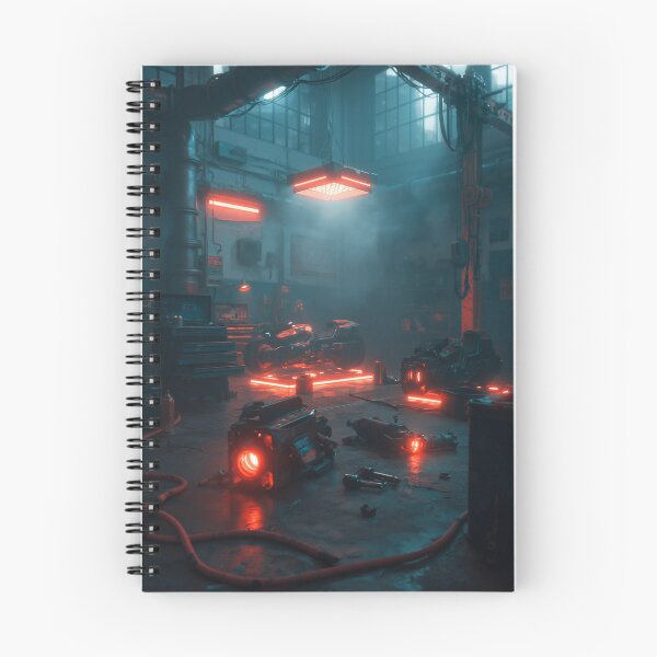 Item preview, Neon Cyber Workshop Factory Interior designed and sold by Visual Foundry.